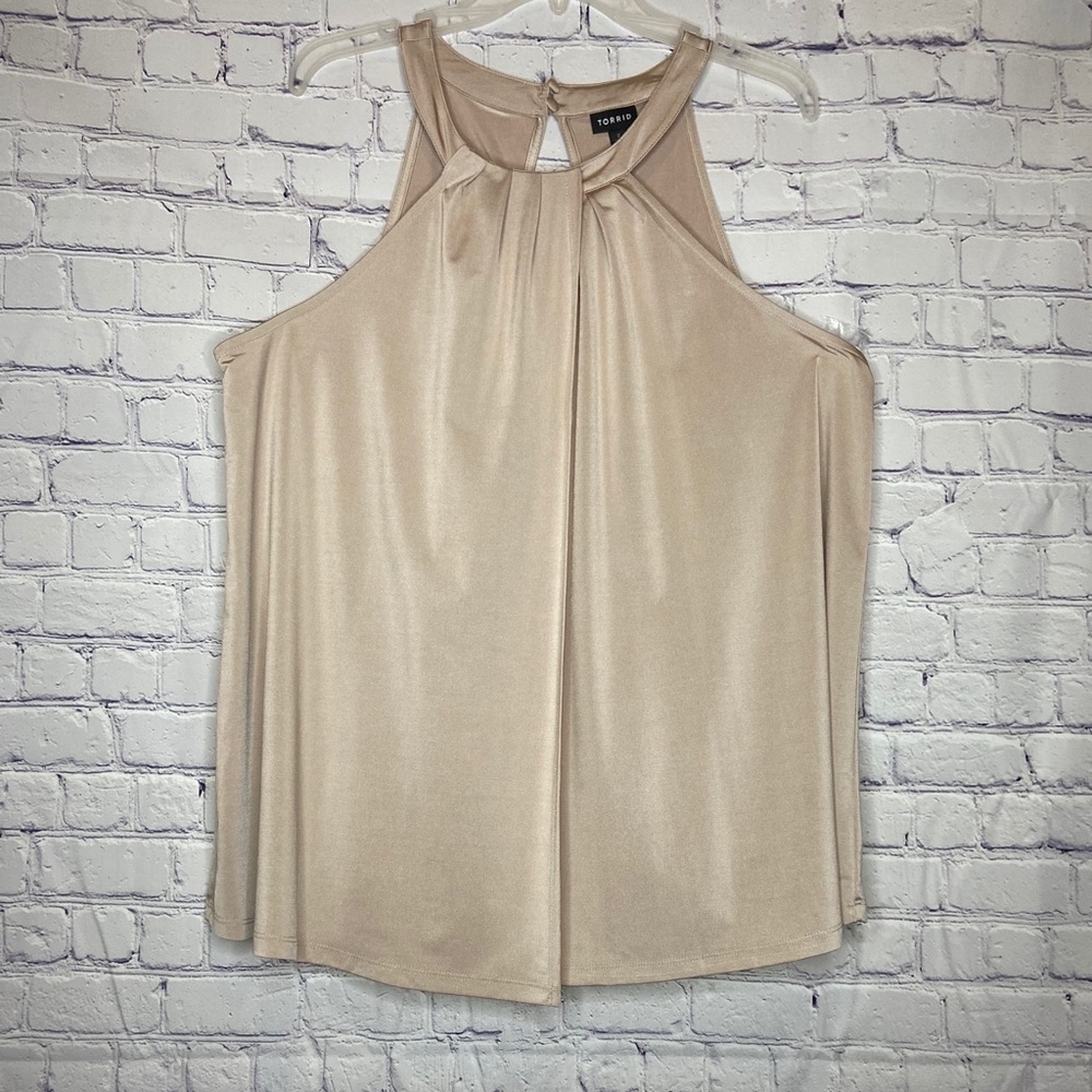 Torrid Kitty Shiny Hi Neck Tank